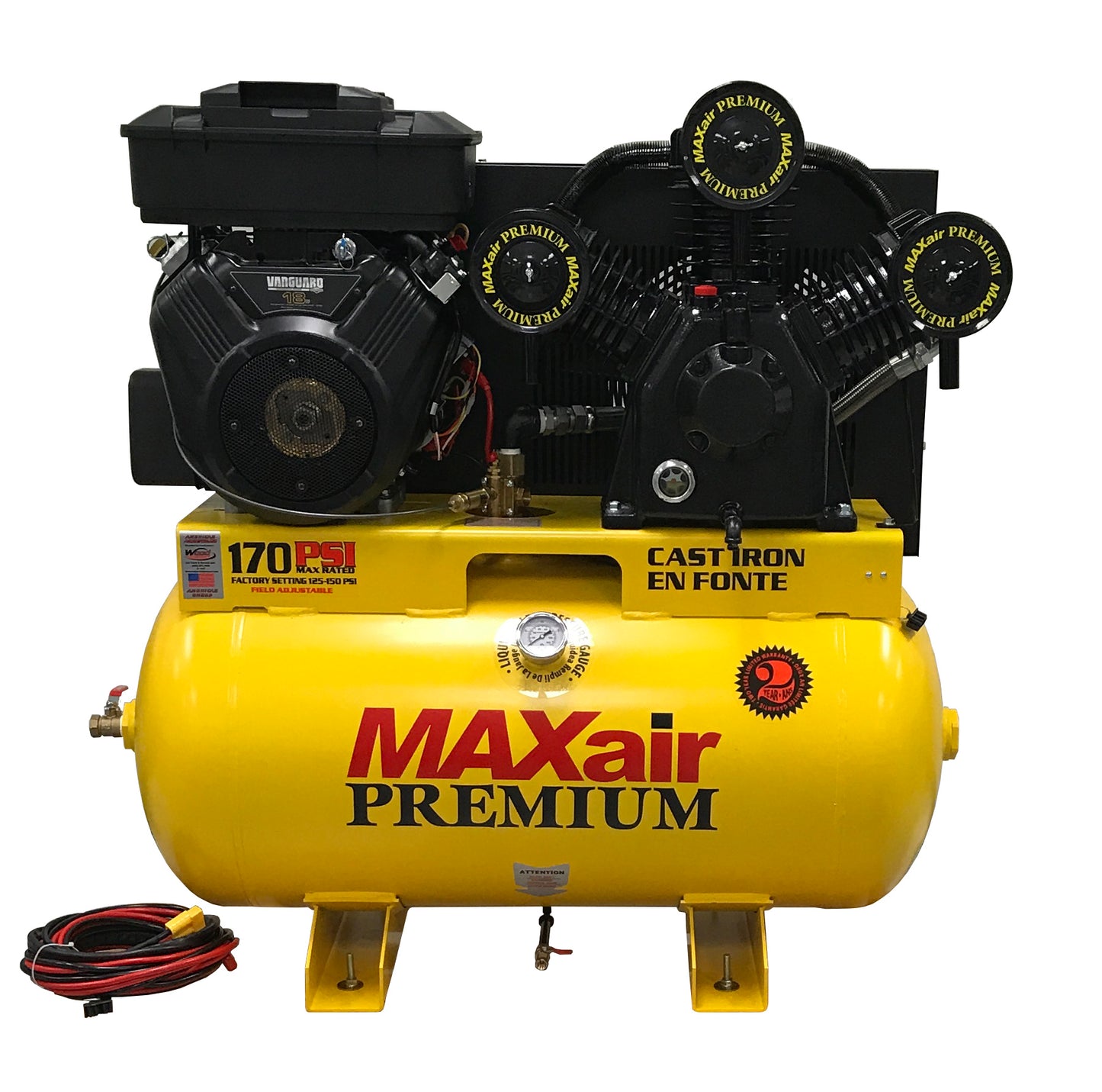 18G55TRKE-H-MAP MAXair 18-HP 55-Gallon Truck Mount Air Compressor w/ Electric Start Briggs & Stratton Engine