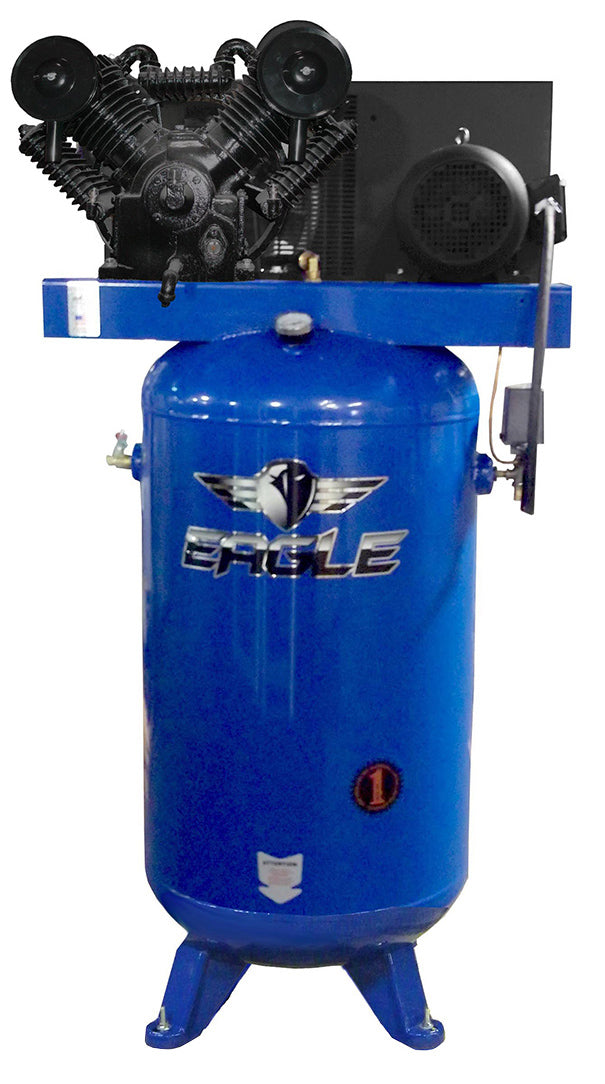 7580V2-CS-V4 Eagle 7.5HP Upright 28CFM w/Combo Switch (175psi max ) 3 Phase power 575 volt Two Stage
