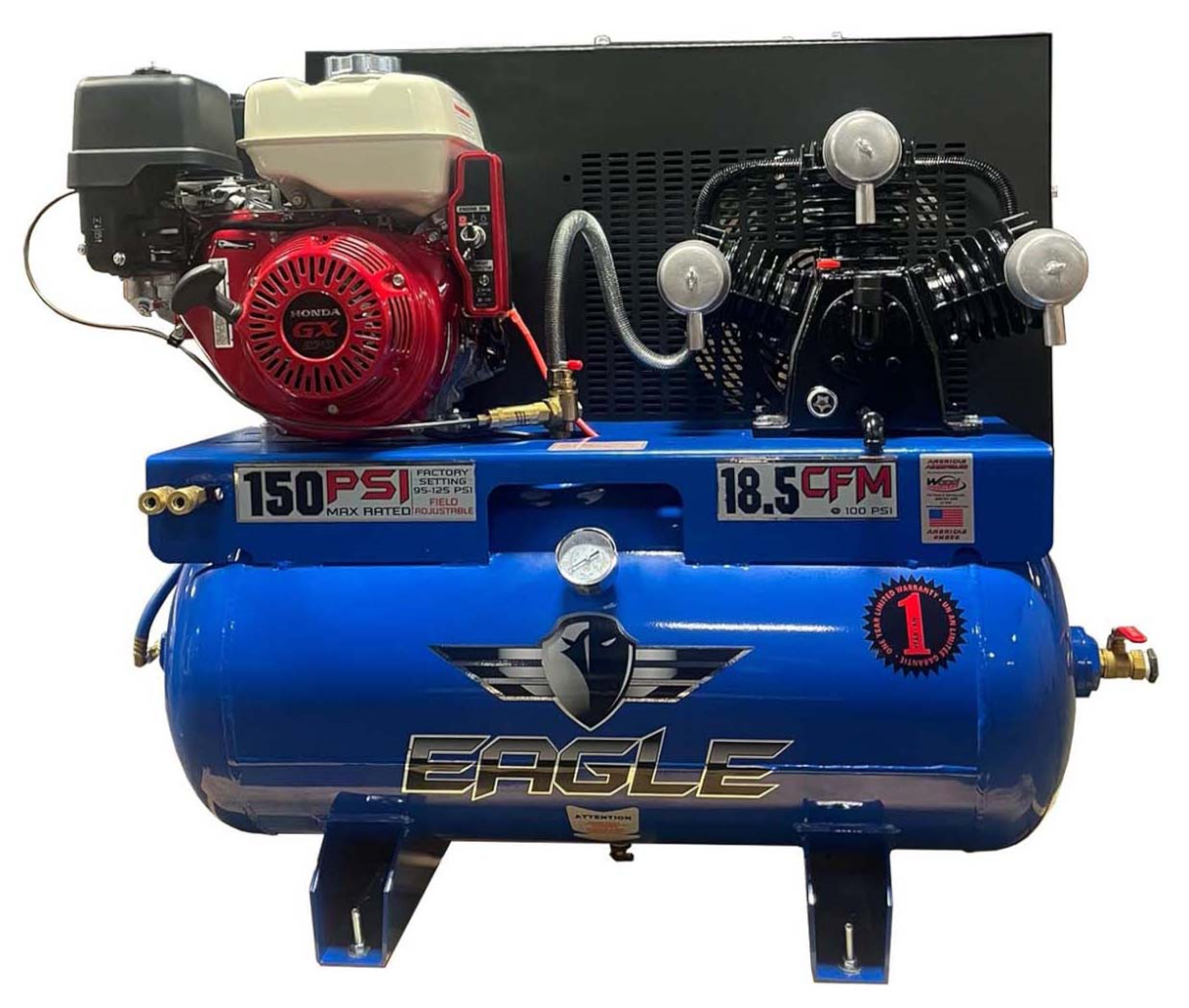 9G30TRKE-H Eagle 9 HP Honda Electric Start 18.5CFM @ 100psi (150psi max)