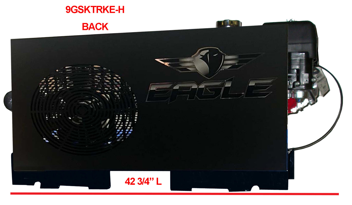 9GSKTRKE-H Eagle 9 HP Honda Electric Start 18.5CFM @ 100psi (150psi max) Skid Mount - No Tank