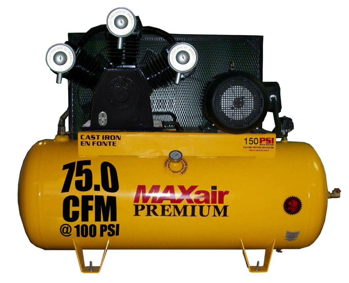 C205120H1-CS575-MAP MAXair 20 HP Horizontal 3 Phase Power 75 CFM @ 100psi w/Combo Switch (150psi max) 575 volt