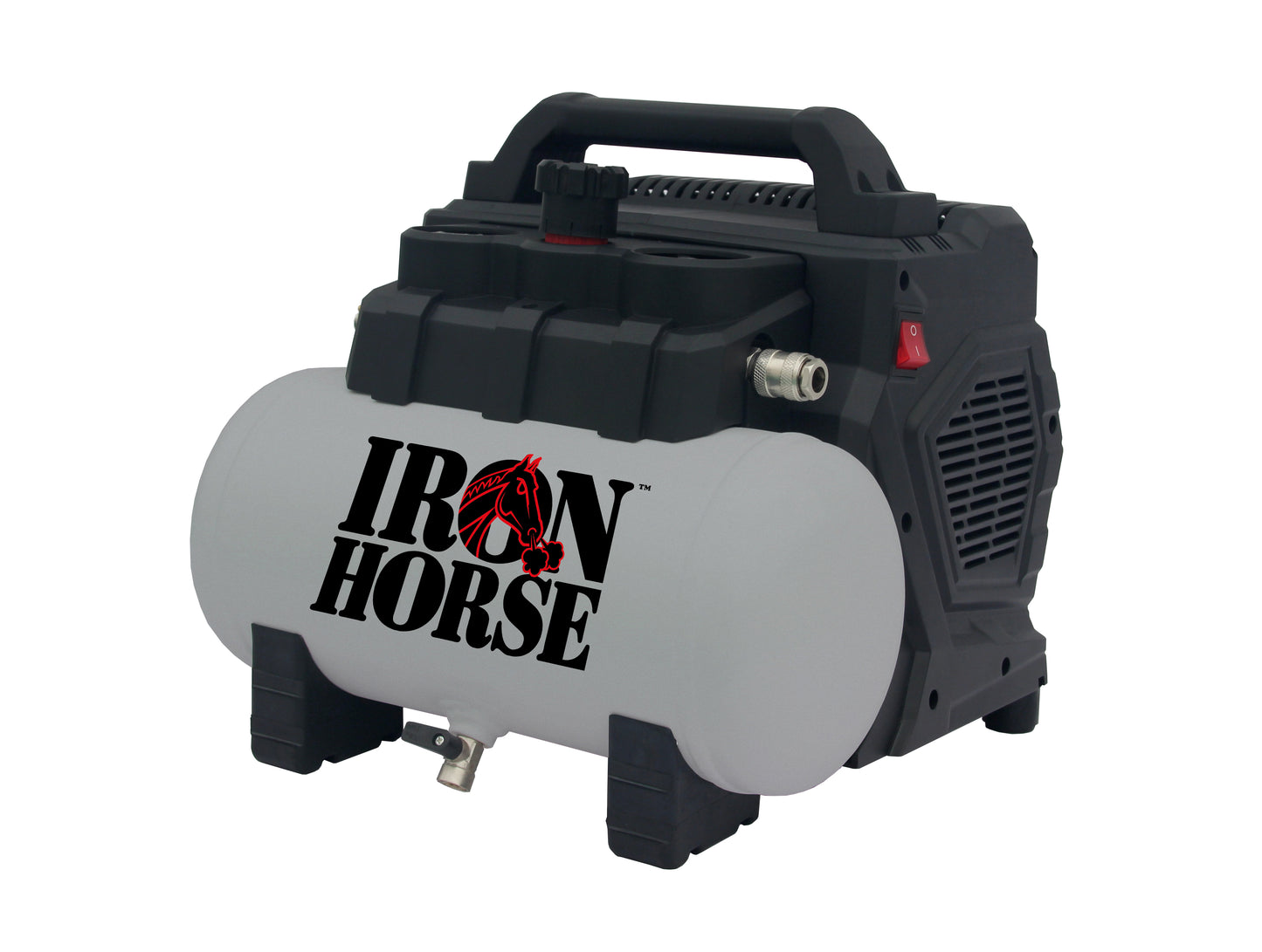 IH1015OF-PQS Iron Horse 1 HP Running 2.4 CFM @ 90 psi Hot Dog ( 125 psi max) Quiet Series Oil Free