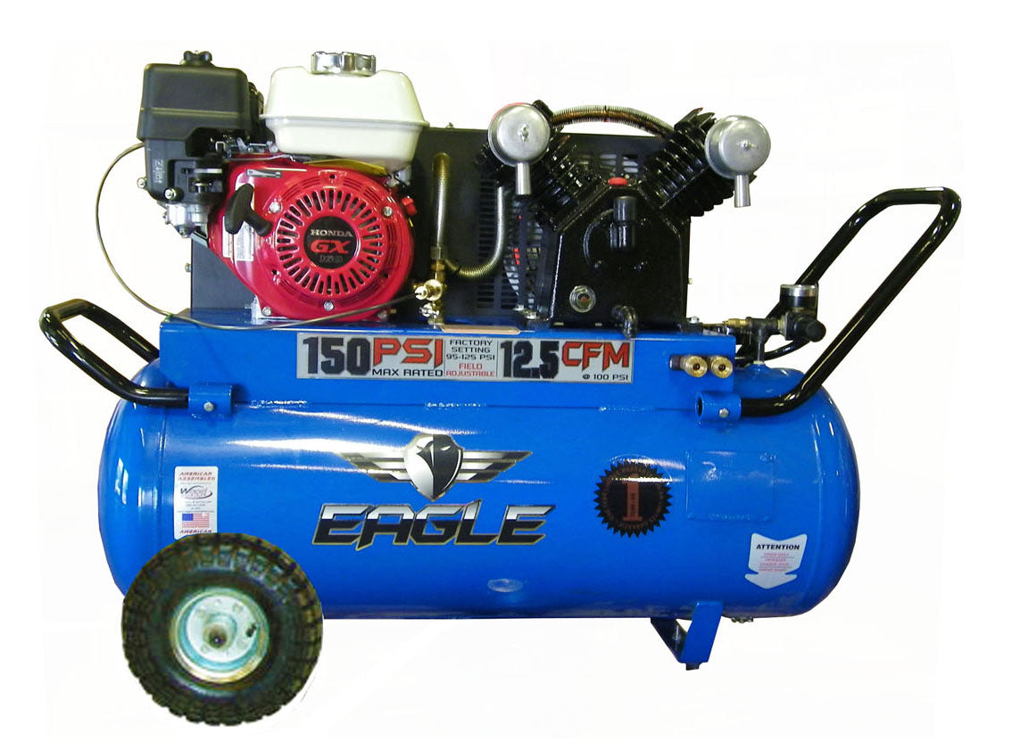 P55G25H1 Eagle 5.5HP Honda Portable Horizontal 12.5CFM @100psi (150psi max)