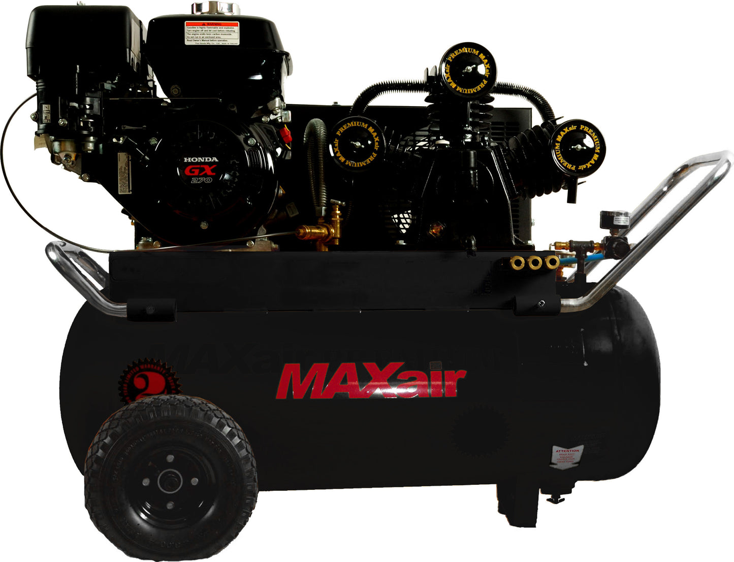 P90G25H1 -MAP MAXair 9HP Honda Portable Horizontal 22 CFM @ 100psi (170psi max)