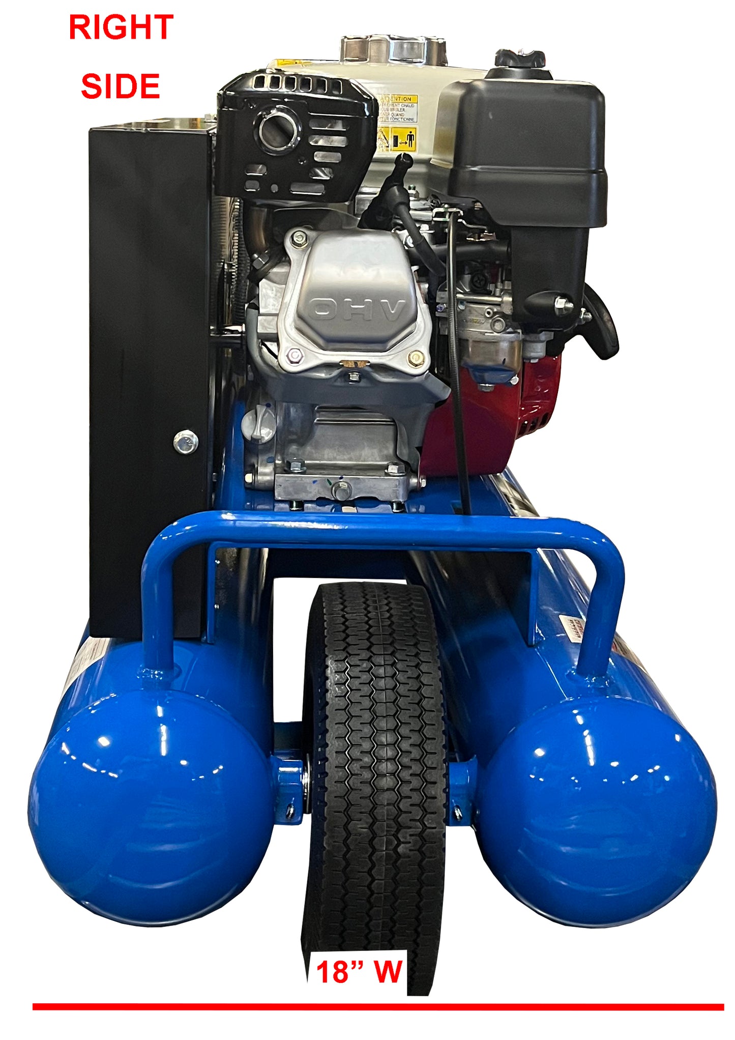 TT90GE Eagle 9HP Honda Electric Start Twin Tank Wheelbarrow 18.5CFM @ 100psi (150psi max)