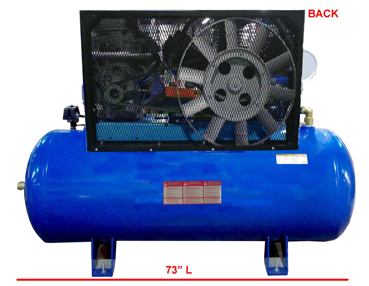 101120H2-MS208 Eagle 10HP Horizontal Single Phase Power 36CFM @ 100psi w/Mag Starter (200psi max) Two stage