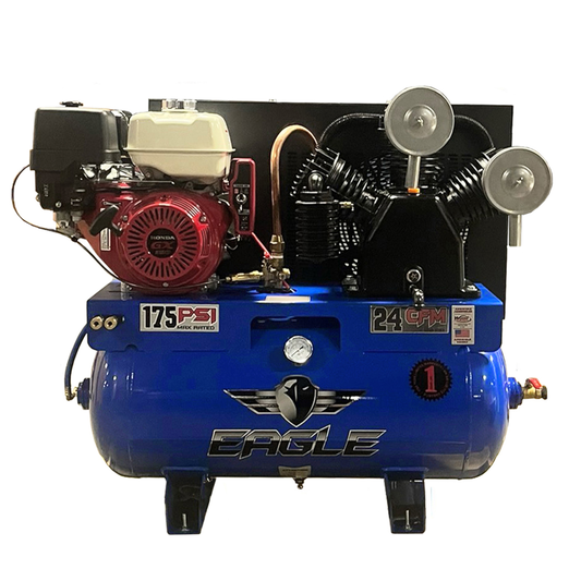 11G30TRKE Eagle 13 HP Honda Electric Start 24 CFM @ 100psi (175psi max) Two Stage