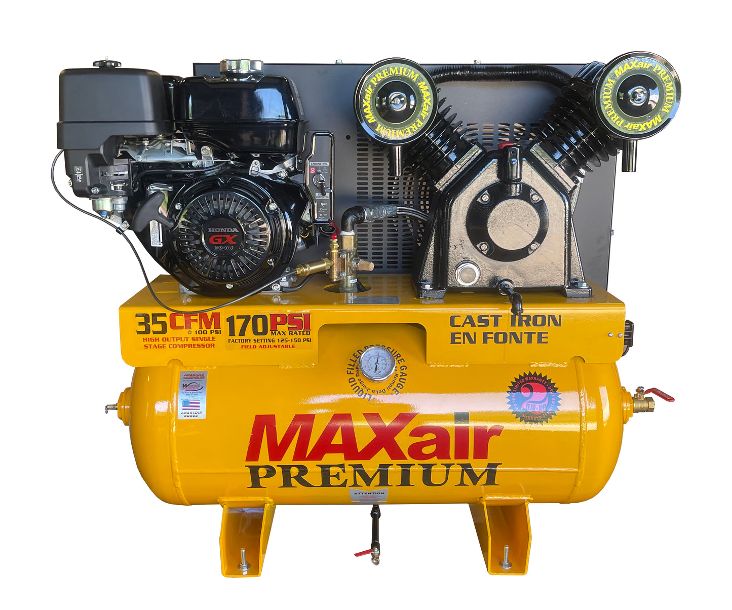 11G30TRKE-H-MAP MAXair 13HP Honda Electric Start 35 CFM @100psi (170psi max)