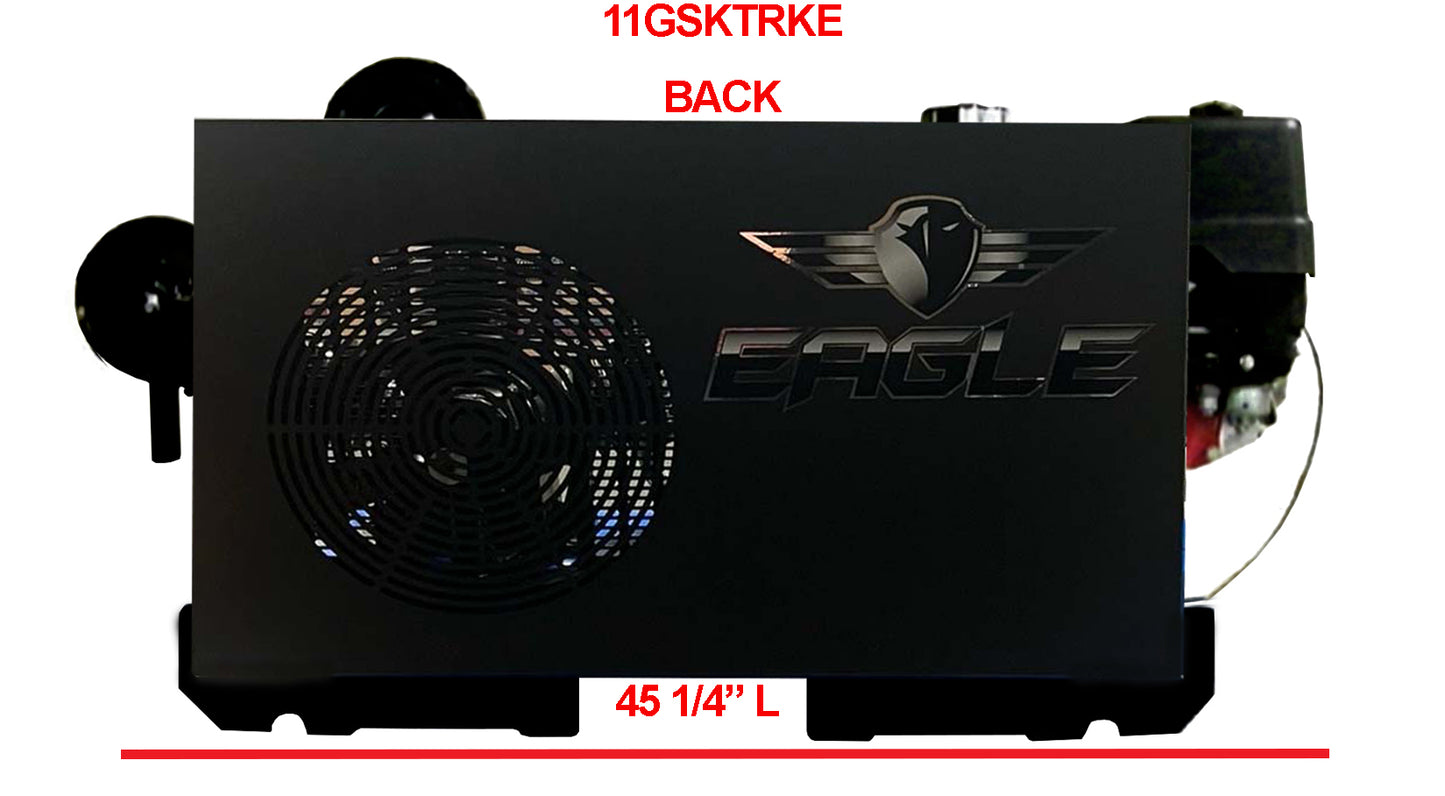 11GSKTRKE Eagle 13 HP Honda Electric Start 24CFM @ 100psi (175psi max) Two Stage  Skid Mount - No Tank