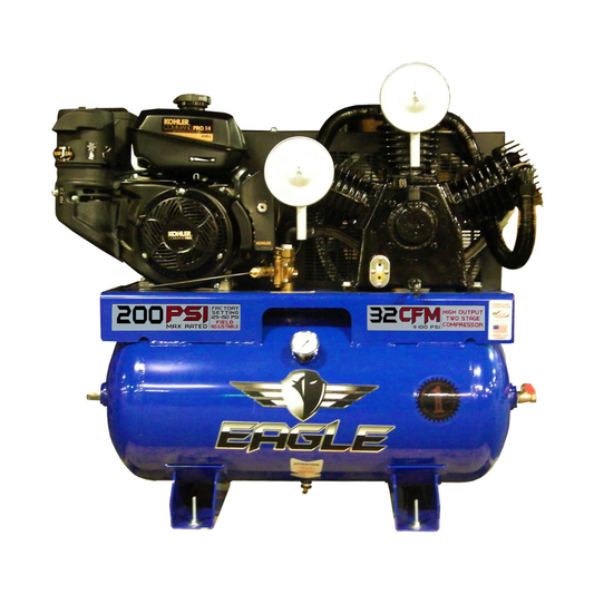 14G30TRKE-KP Eagle 14 HP Kohler Pro Elec 2 Stage 32 CFM Two Stage
