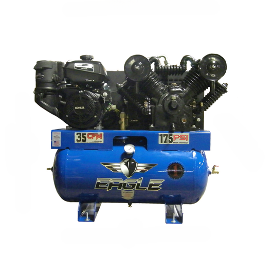 14G30TRKE-V4-KP Eagle 14 HP Kohler Electric Start 35 CFM @ 100 psi ( 175 psi max ) Two Stage "4" Cylinder Pump