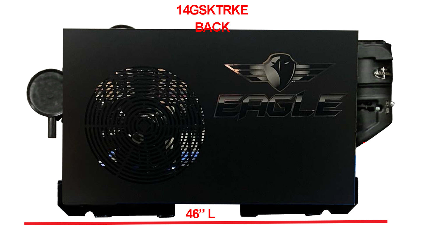 14GSKTRKE Eagle 14 HP Kohler Pro Electric Start 24CFM @ 100psi (175psi max) Two Stage     Skid Mount - No Tank