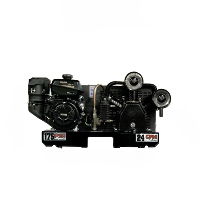 14GSKTRKE Eagle 14 HP Kohler Pro Electric Start 24CFM @ 100psi (175psi max) Two Stage     Skid Mount - No Tank