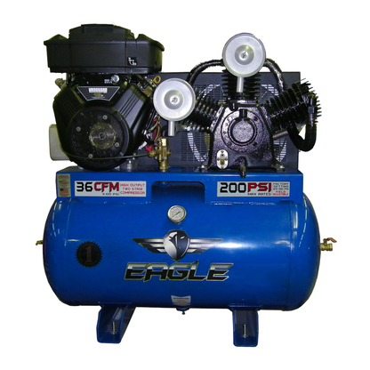 18G55TRKE Eagle 18 HP Vanguard V- Twin Electric Start 36CFM @ 100psi (200psi max) Two Stage