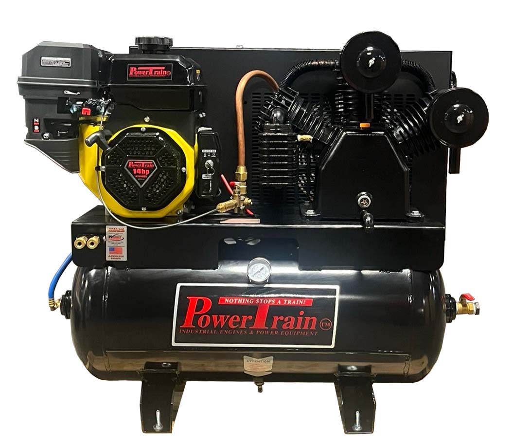 PT-14G30TRKE-V3 PowerTrain 14HP Electric Start 24CFM @ 100psi(175psi max) 2 Stage