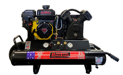 PT-TT70G-CP PowerTrain 7HP Twin Tank Wheelbarrow 11.2CFM @ 90psi (150psi max)