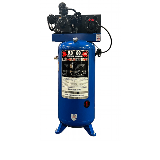 5160V2 Eagle 5 HP Upright 16 CFM @ 100psi (175psi max)    Two Stage