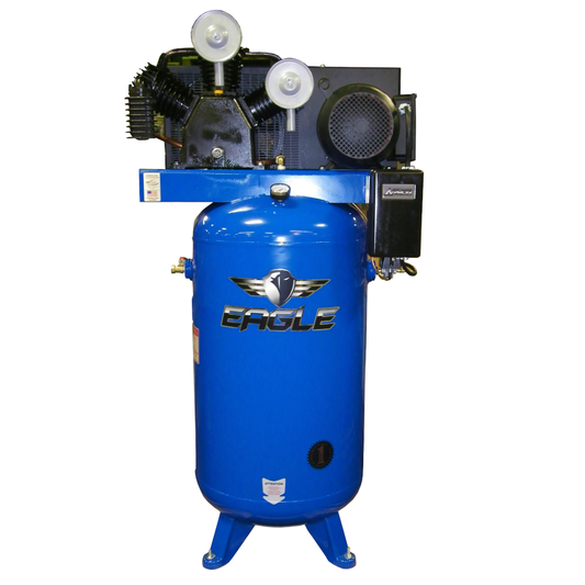 7180V2-MS Eagle 7.5HP Upright 24CFM, w/Mag Starter (175psi max) Two Stage