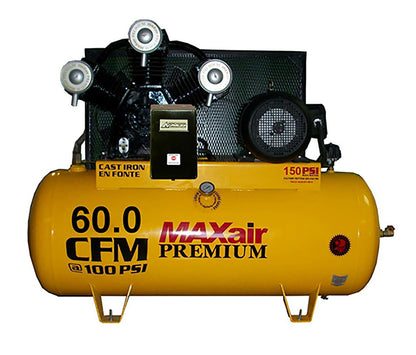 C153120H1-MS208-MAP MAXair 15HP Horizontal 3 Phase Power 60 CFM @ 100psi w/Mag Starter (150psi max) 208 volt