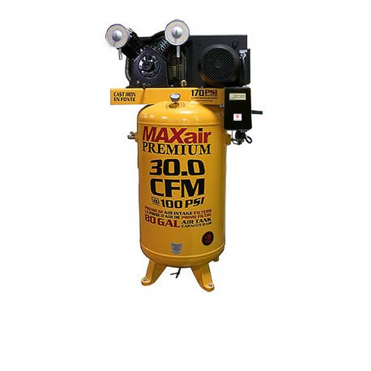 C7180V1-MS-MAP  MAXair 7.5HP Upright 30CFM @ 100psi w/Mag Starter (170psi max)