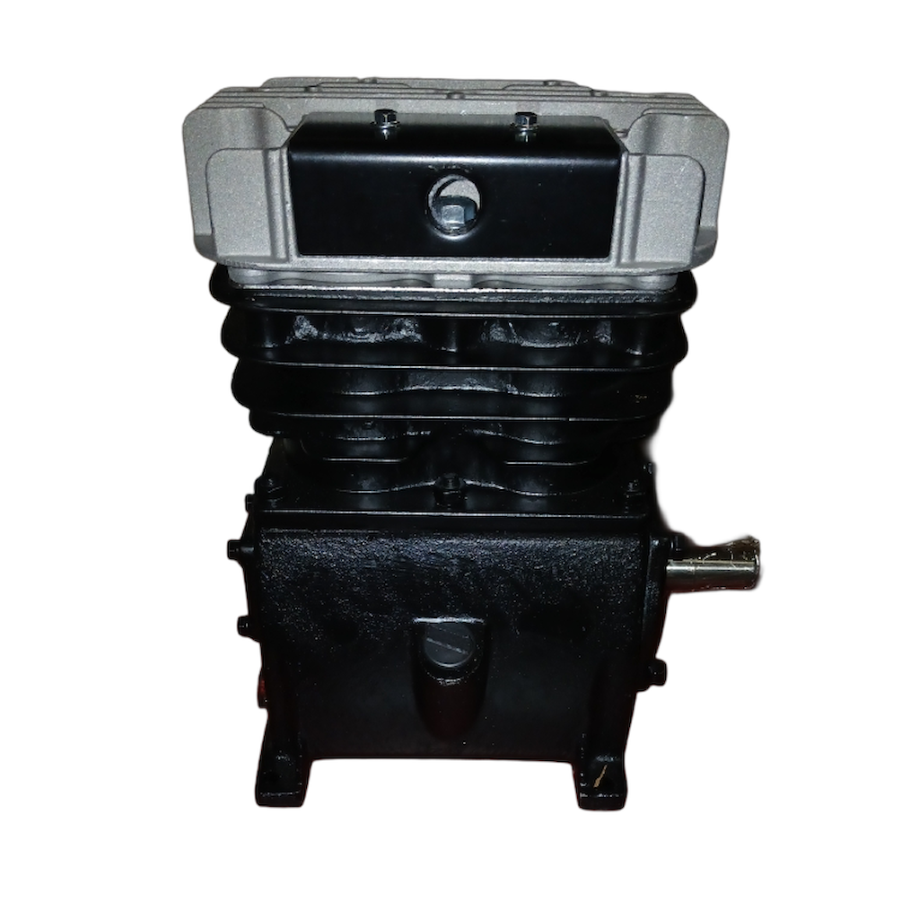 DEVILBISS PUMP (CAC-4029) - 2 CYLINDER ALUMINUM COMPRESSOR PUMP COMPATIBLE WITH  MOST 3 HP MOTORS, COMMON FOR 60  GALLON COMPRESSORS ( 5 OR 6 HP GAS ENGINE )  SINGLE STAGE 150 PSI, DIRECT REPLACEMENT FOR DEVILBISS