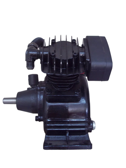 CC2051 -2 CYLINDER V-TWIN CAST IRON COMPRESSOR PUMP COMPATIBLE WITH MOST 2 HP MOTORS COMMMON FOR 20 TO 30 GALLON AIR COMPRESSORS, SINGLE STAGE 150 PSI MAX PRESSURE,  APPROXIMATELY 5 to 6 CFM