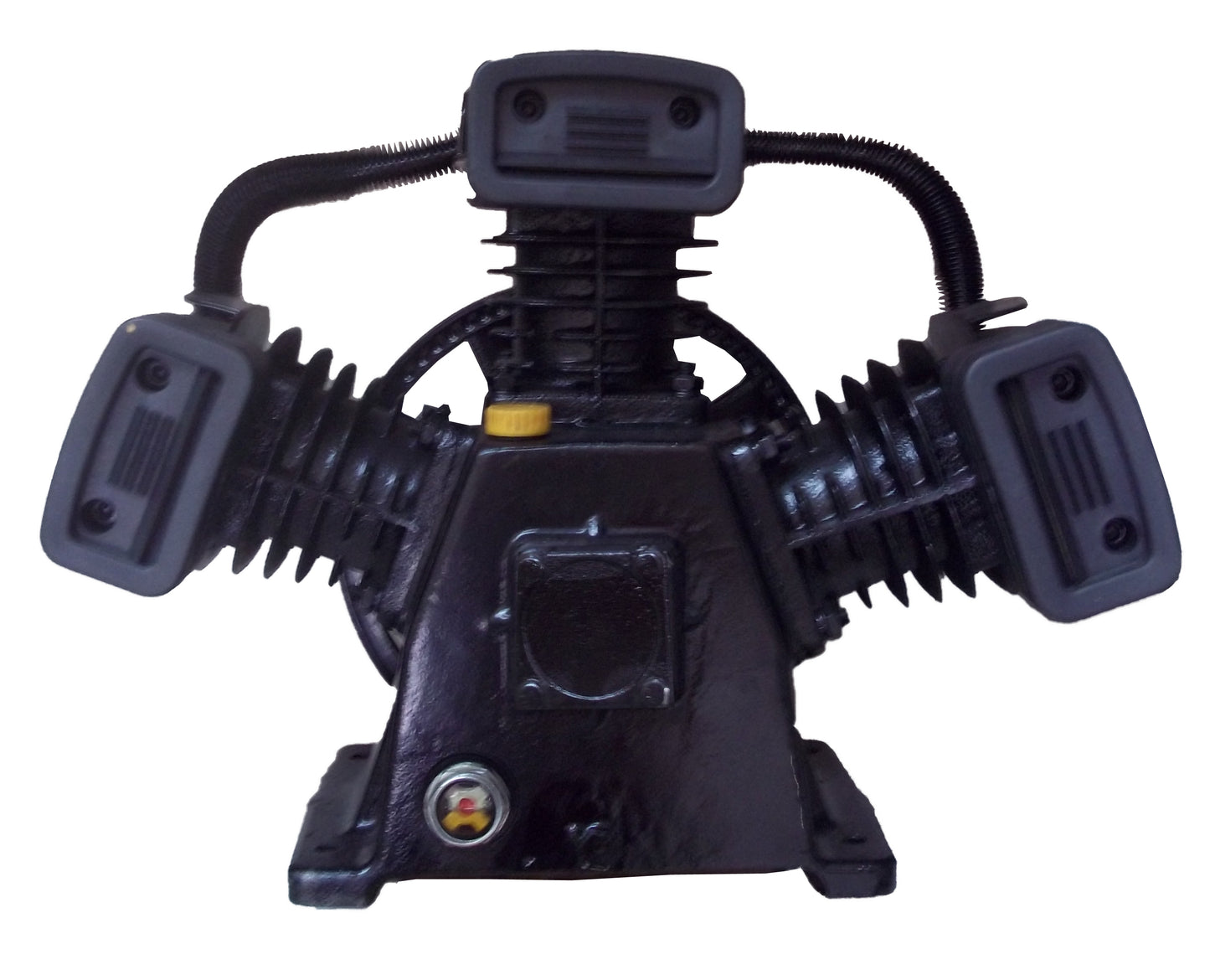 CC3065 - 3 CYLINDER V-STYLE CAST IRON COMPRESSOR PUMP COMPATIBLE WITH  MOST (TRUE) 5 HP MOTORS FOR 60 OR 80 GALLON COMPRESSOR ( 8 OR 9 HP GAS ENGINE )  SINGLE STAGE 150 PSI MAX PRESSURE, APPROXIMATELY 15  to 18 CFM