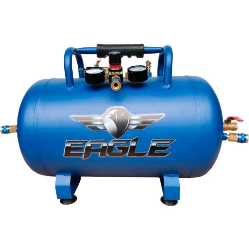 EA10-ST Eagle 10 Gallon JobSite Auxiarly Air Storage Tank w/ 5 Universal Quick Connects & Regulator (200 psi)