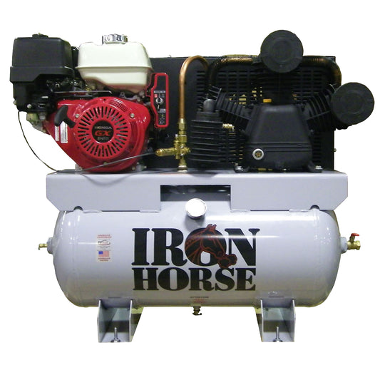 IH11G30TRKE Iron Horse 13 HP Honda Electric Start  22 CFM @ 90 psi (175psi max)      Two Stage