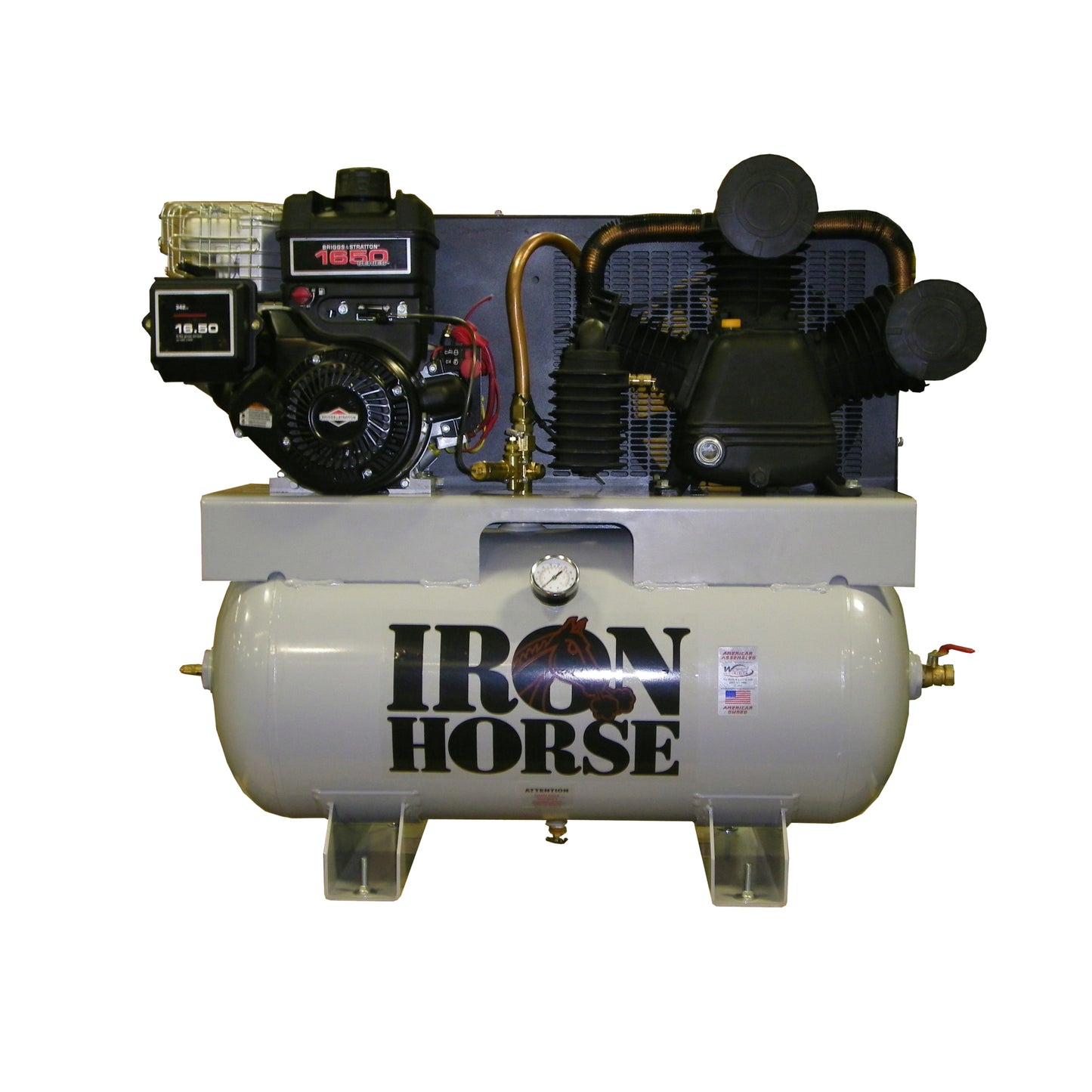IH12G30TRKE-BS Iron Horse 14 HP Briggs & Stratton Elec. Start 22 CFM @ 90 psi (175psi max)  Two Stage