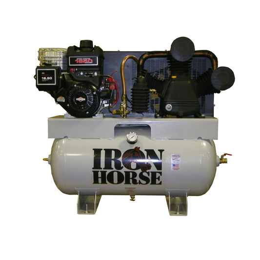 IH12G30TRKE-BS Iron Horse 14 HP Briggs & Stratton Elec. Start 22 CFM @ 90 psi (175psi max)  Two Stage