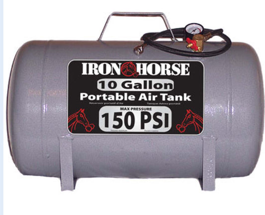 IHCT-10 Iron Horse 10 gal Portable Air Tank (150 psi max)
