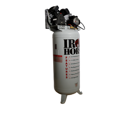 IHD6160V1 Iron Horse 6.5 HP Upright 11.2CFM @ 90psi (150psi max)(208/230V 1-Phase)
