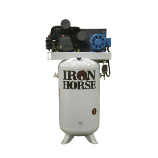 IHD7380V2-CS2 Iron Horse 7.5 HP Upright 22 CFM @ 90psi (175psi max) W/Mag Starter Two Stage (208/230V 3-Phase)
