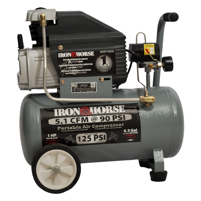 IHHP1065L Iron Horse 1 HP Running, 5.1CFM  @ 90psi Pull Style (125psi max)
