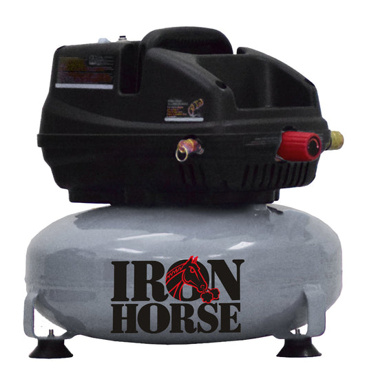 IHP053OF Iron Horse .5 HP Running .8 CFM @ 90 psi Pancake ( 100 psi max ) Oil Free