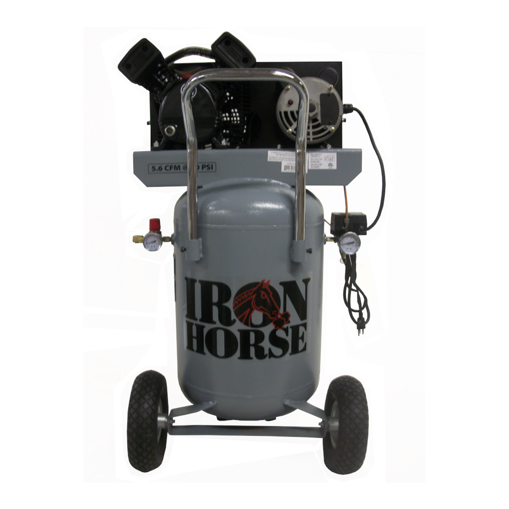 IHP5120V1-US Iron Horse  5 HP Portable Verticle  5.6CFM @ 90psi Belt Drive (125psi max)