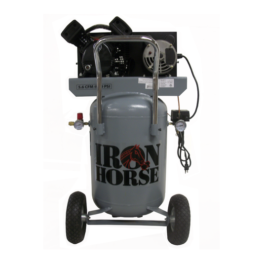 IHP5120V1-US Iron Horse  5 HP Portable Verticle  5.6CFM @ 90psi Belt Drive (125psi max)