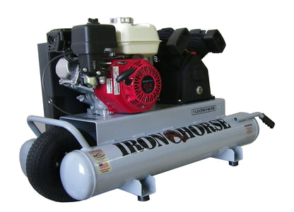 IHTT55G Iron Horse 5.5HP Honda Twin Tank Wheelbarrow  11CFM @ 90psi (150psi max)