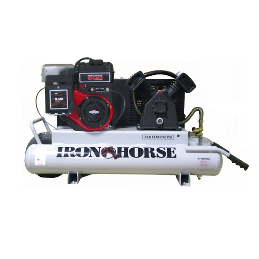 IHTT60GE-BS Iron Horse 6 HP Briggs & Stratton Honda Twin  Tank Wheelbarrow  11 CFM @ 90 psi ( 150 psi max) Electric Start