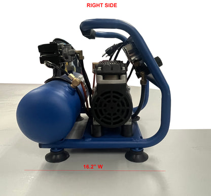 EA-3000 Eagle Silent Series 1-HP 2CFM @ 90 PSI 125 Max PSI 1-Gallon Hot Dog Air Compressor