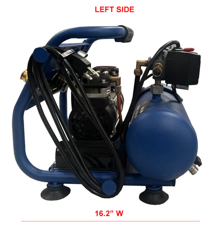 EA-3000 Eagle Silent Series 1-HP 2CFM @ 90 PSI 125 Max PSI 1-Gallon Hot Dog Air Compressor