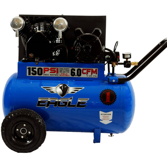 P3120H1 Eagle 3 HP  Peak Portable  Horizontal  6CFM @ 100psi Belt Drive (150psi max)