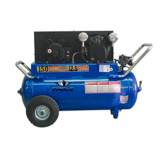 P4125H1 Eagle 5 HP Peak  Portable Horizontal  220V 12.5CFM @100psi (150psi max)