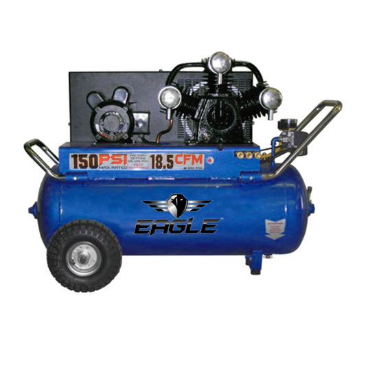 P5125H1 Eagle 5 HP Portable Horizontal  220V 18.5CFM @100psi (150psi max)