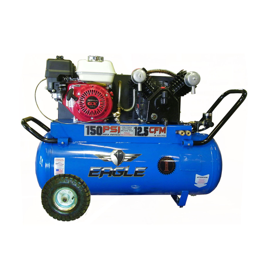 P55G25H1 Eagle 5.5HP Honda Portable Horizontal  12.5CFM @100psi (150psi max)
