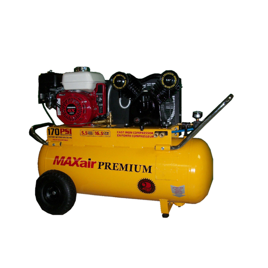 P55GE25H1-MAP MAXair 5.5HP Honda Electric Start Portable Horizontal 16.5CFM @ 100psi ( 170psi max )