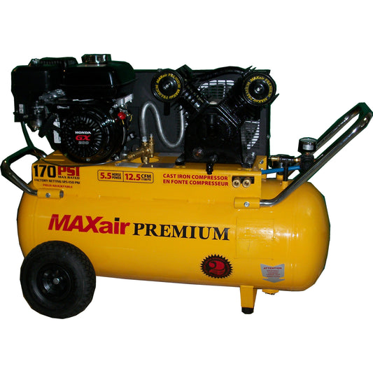 P65G25H1-MAP MAXair 6.5HP Honda Portable Horizontal  16.5CFM @ 100psi (170psi max)