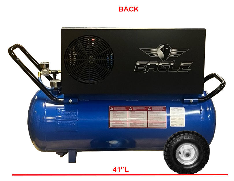 P90G25H1 Eagle 9HP Honda Portable Horizontal  18.5CFM @ 100psi (150psimax)