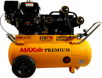 P90G25H1 -MAP MAXair 9HP Honda Portable Horizontal 22 CFM @ 100psi (170psi max)